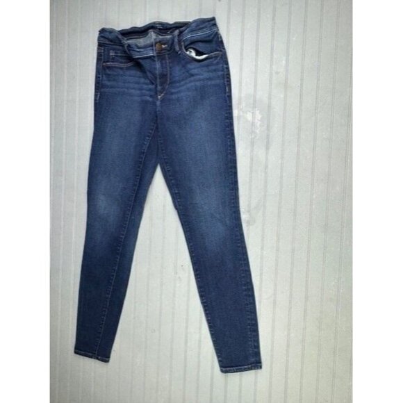 Loft Size 26 2 Womens Leggings Jeans Low Rise Skinny Stretch Dark Wash - Picture 1 of 5